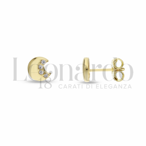 Misura o soggetto Luna con Zircone bianco in Oro Giallo da 1,3gr.