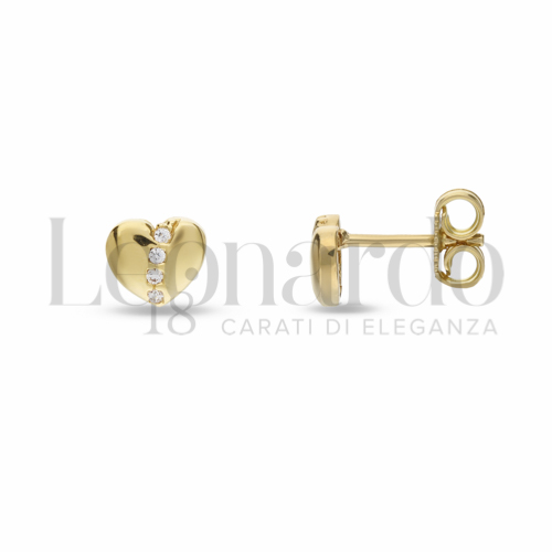 Misura o soggetto Cuore con Zircone bianco in Oro Giallo da 1,4gr.