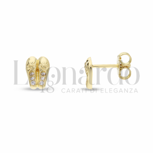 con Zircone bianco in Oro Giallo da 1,7gr.