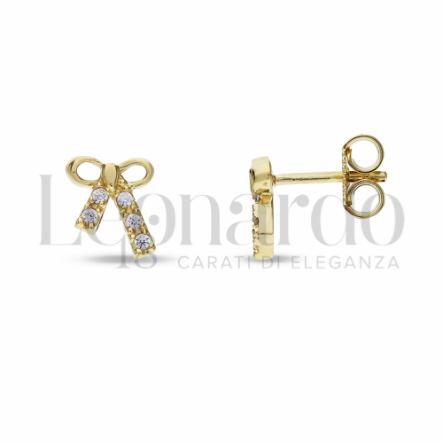 con Zircone bianco in Oro Giallo da 1,7gr.