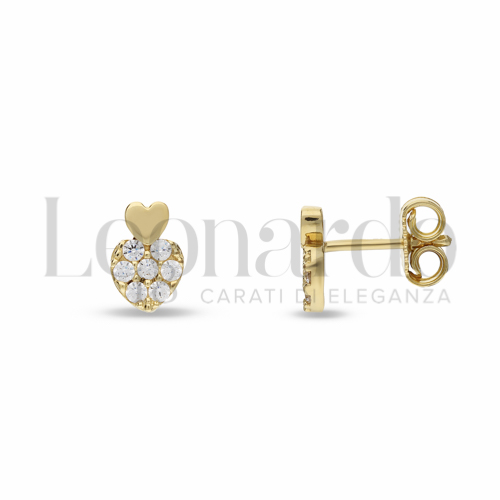 con Zircone bianco in Oro Giallo da 1,4gr.