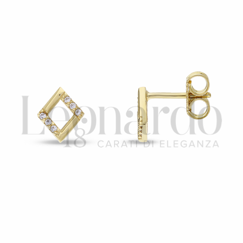 con Zircone bianco in Oro Giallo da 1,3gr.