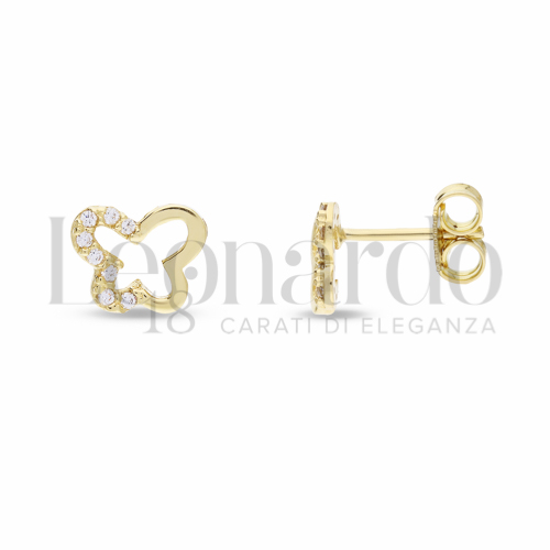 Misura o soggetto Farfalla con Zircone bianco in Oro Giallo da 1,5gr.