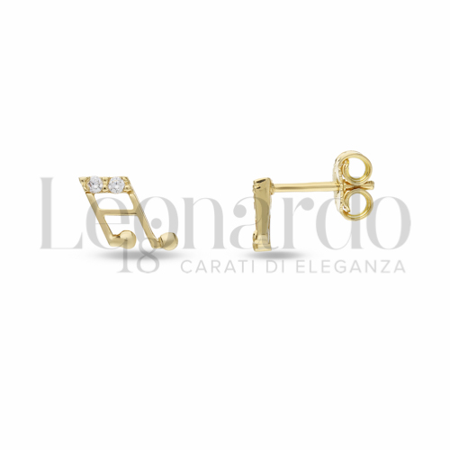 con Zircone bianco in Oro Giallo da 1,2gr.
