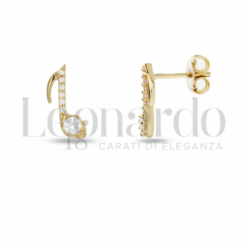 con Zircone bianco in Oro Giallo da 1,5gr.