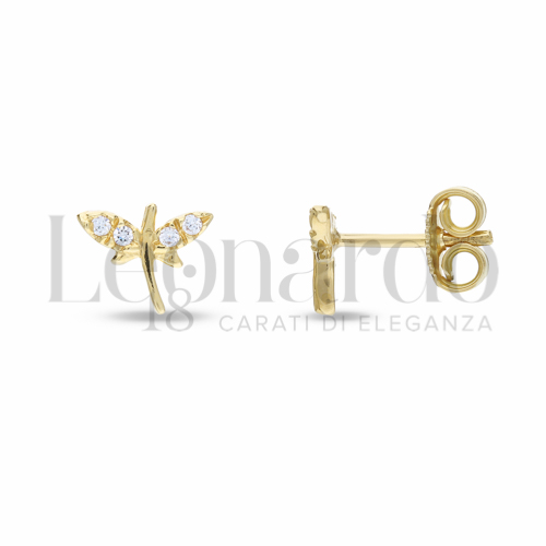 con Zircone bianco in Oro Giallo da 1,2gr.