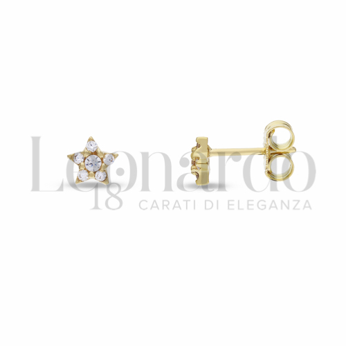 Soggetto o misura Stella con Zircone bianco in Oro Giallo da 1gr.