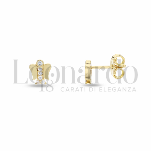 con Zircone bianco in Oro Giallo da 1,4gr.