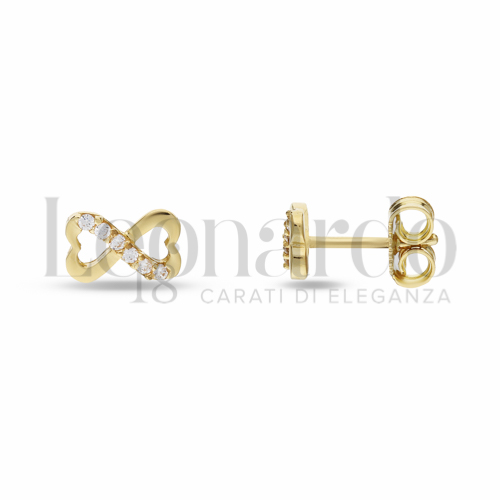 con Zircone bianco in Oro Giallo da 1,3gr.