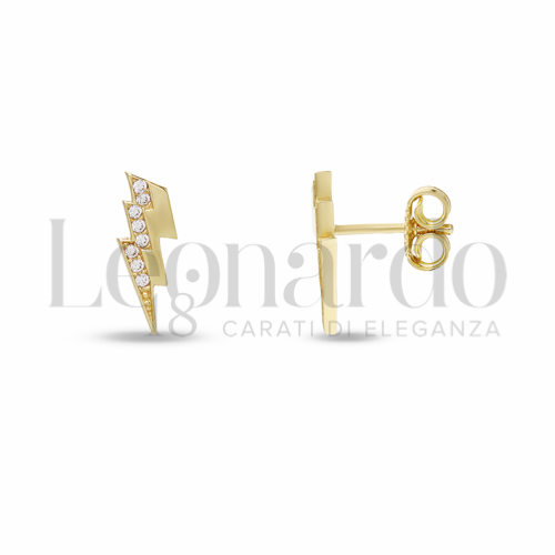 con Zircone bianco in Oro Giallo da 1,5gr.