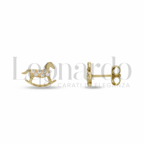 con Zircone bianco in Oro Giallo da 1,5gr.