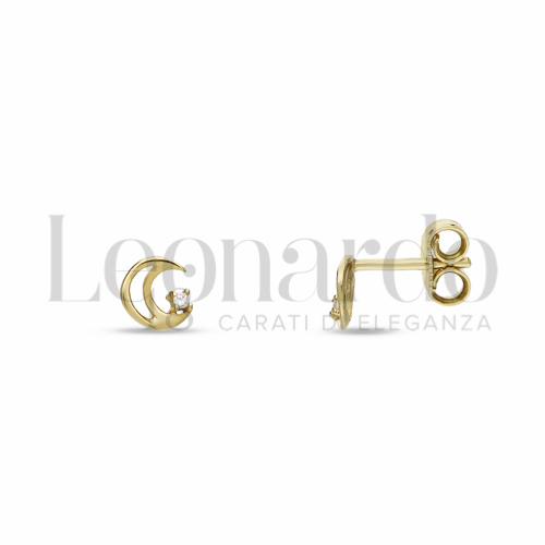 Misura o soggetto Luna con Zircone bianco in Oro Giallo da 0,9gr.