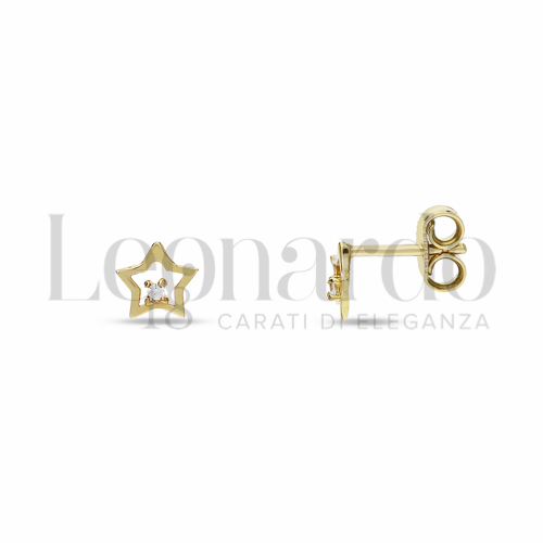 Misura o soggetto Stella con Zircone bianco in Oro Giallo da 0,9gr.