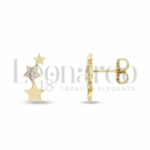 Misura o soggetto Stella con Zircone bianco in Oro Giallo da 1,4gr.