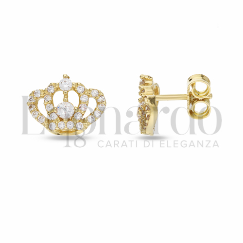 Misura o soggetto Corona con Zircone bianco in Oro Giallo da 2,2gr.