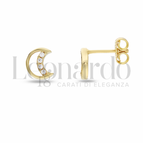 Misura o soggetto Luna con Zircone bianco in Oro Giallo da 1,7gr.