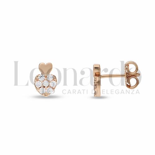 con Zircone bianco in Oro Rosa da 1,3gr.