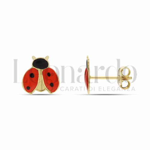 Misura o soggetto Coccinella in volo con Smalto in Oro Giallo da 1,1gr.
