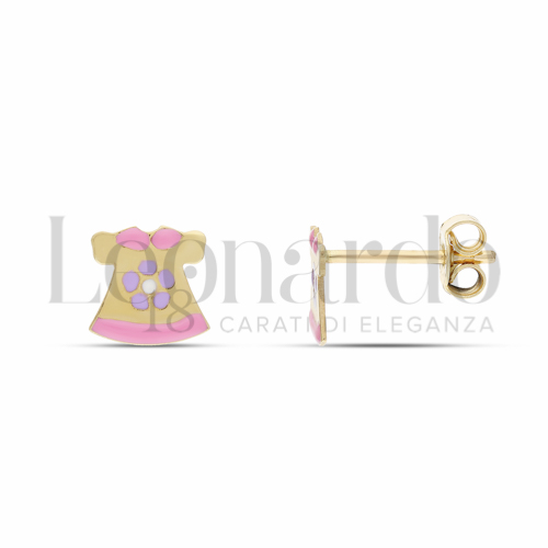 Misura o soggetto Vestitino con Smalto in Oro Giallo da 0,9gr.