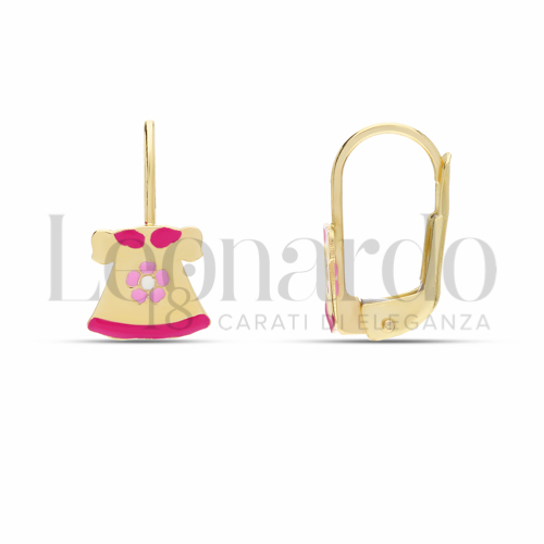 Misura o soggetto Vestitino con Smalto in Oro Giallo da 1,5gr.