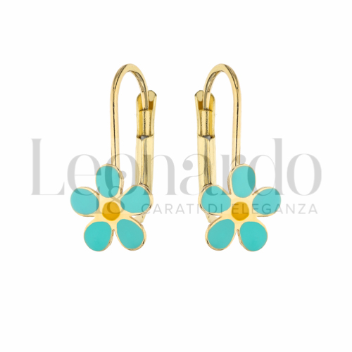 Misura o soggetto Fiore con Smalto in Oro Giallo da 1,5gr.