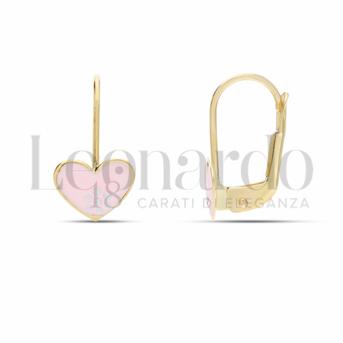 Misura o soggetto Cuore con Smalto in Oro Giallo da 1,4gr.