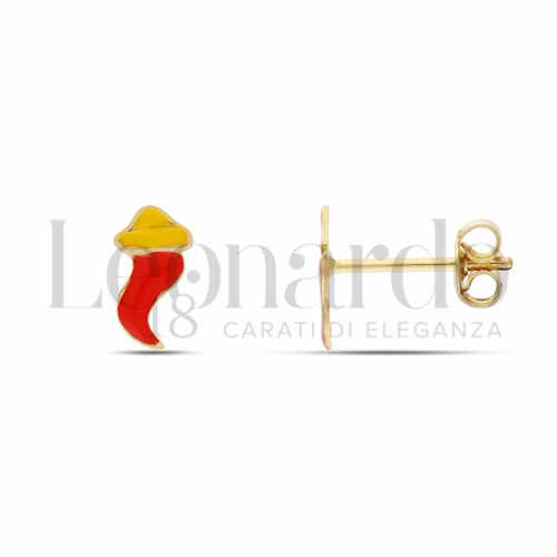 con Smalto in Oro Giallo da 0,7gr.