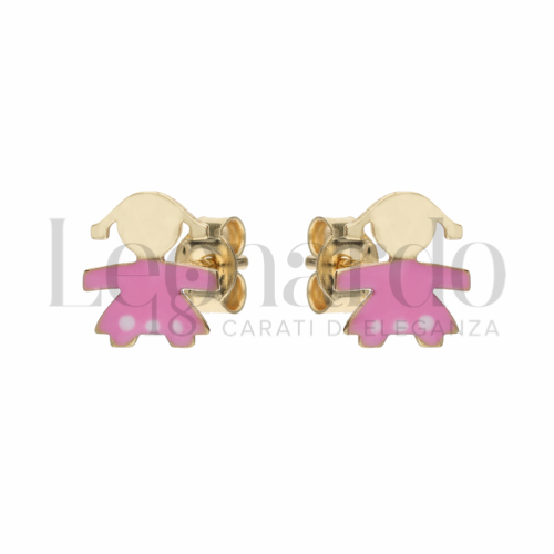 con Smalto in Oro Giallo da 0,8gr.