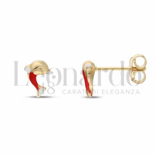 Misura o soggetto Delfino con Smalto in Oro Giallo da 1,2gr.