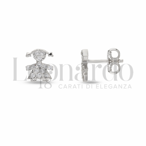 Misura o soggetto 1° Misura con Pavé di zirconi bianchi in Oro Bianco da 1,6gr.