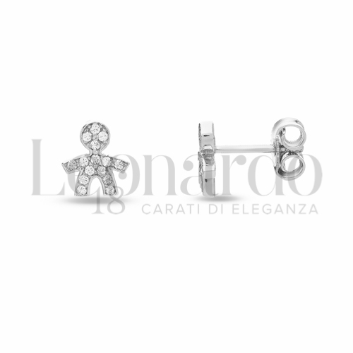 Misura o soggetto 1° Misura con Pavé di zirconi bianchi in Oro Bianco da 1,4gr.