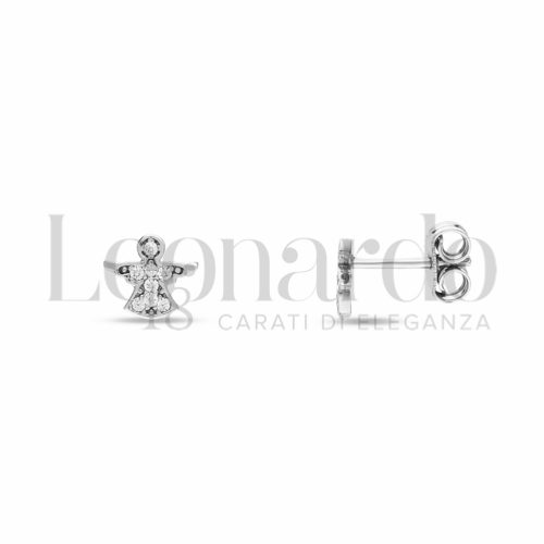 con Pavé di zirconi bianchi in Oro Bianco da 1gr.