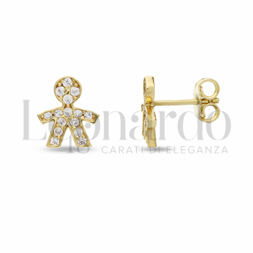 Misura o soggetto 2° Misura con Pavé di zirconi bianchi in Oro Giallo da 1,8gr.