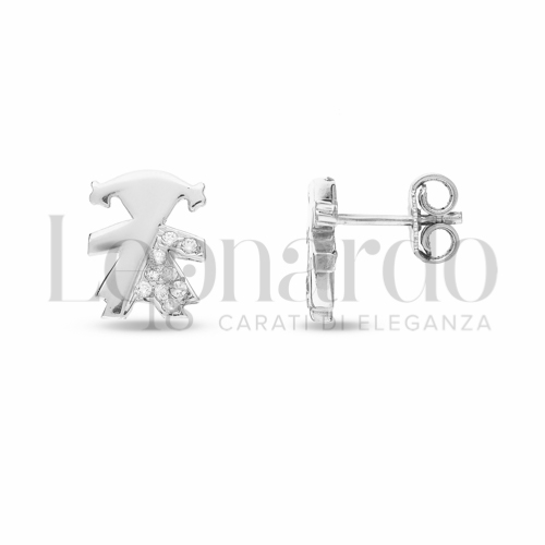Misura o soggetto 2° Misura con Mezzo Pavé di zirconi bianchi in Oro Bianco da 2,3gr.