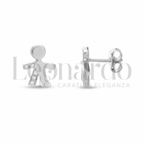 Misura o soggetto 2° Misura con Mezzo Pavé di zirconi bianchi in Oro Bianco da 2,2gr.