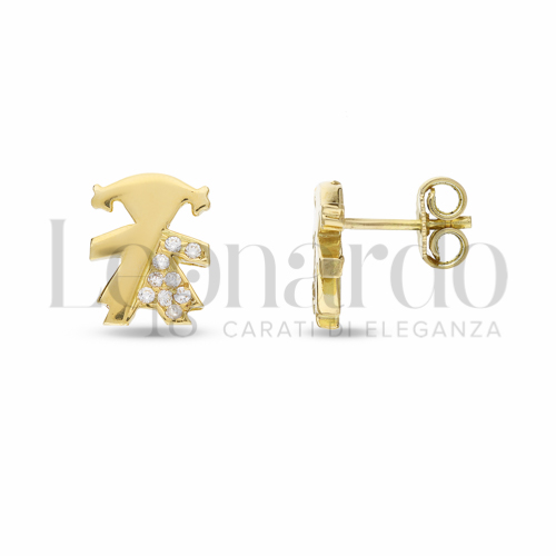 Misura o soggetto 2° Misura con Mezzo Pavé di zirconi bianchi in Oro Giallo da 2,4gr.
