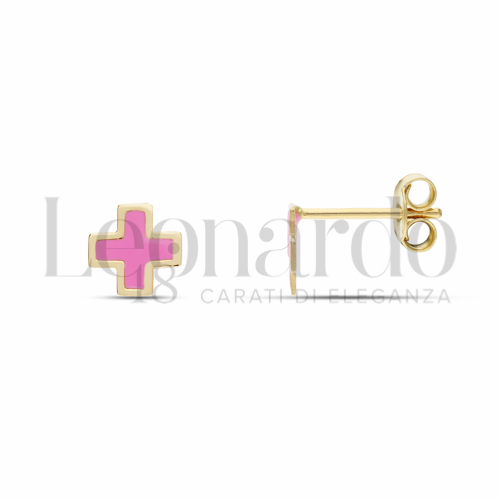 con Smalto rosa in Oro Giallo da 0,6gr.