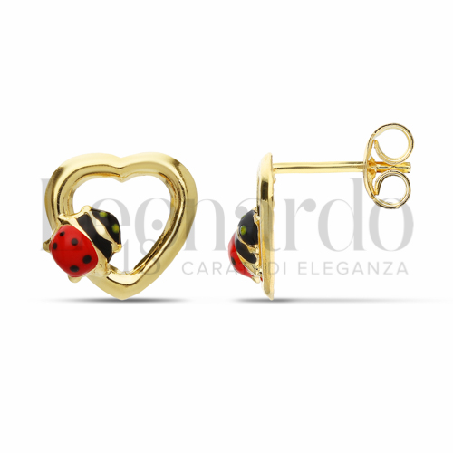 con Smalto rosso in Oro Giallo da 1,5gr.