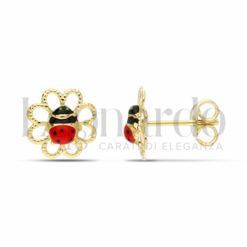 con Smalto rosso in Oro Giallo da 1,3gr.