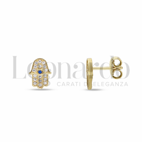 con Zirconi blu e zirconi bianchi in Oro Giallo da 1,8gr.