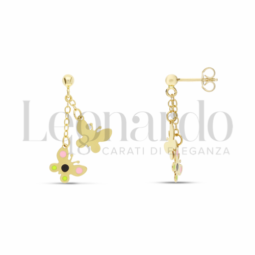Finitura o soggetti Farfalla con Smalto in Oro Giallo da 1,9gr.