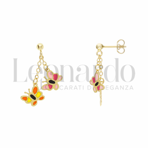 Finitura o soggetti Farfalla con Smalto in Oro Giallo da 1,7gr.