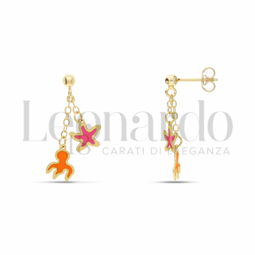 Finitura o soggetti Stella marina con Smalto in Oro Giallo da 1,4gr.