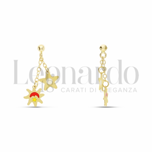 Finitura o soggetti Stella con Smalto in Oro Giallo da 1,6gr.