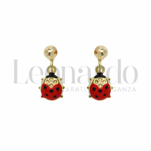 Finitura o soggetti Coccinella con Smalto in Oro Giallo da 1,3gr.