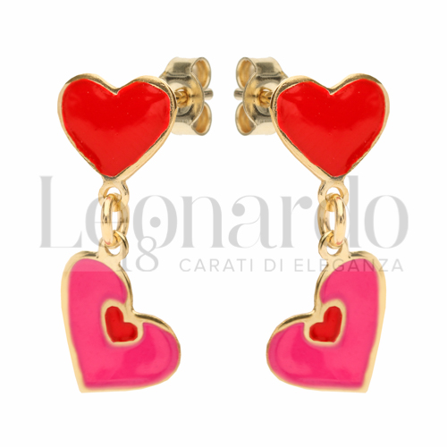 Finitura o soggetti Cuore con Smalto in Oro Giallo da 1,1gr.