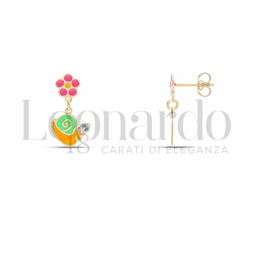 Finitura o soggetti Lumaca con Smalto in Oro Giallo da 1,3gr.