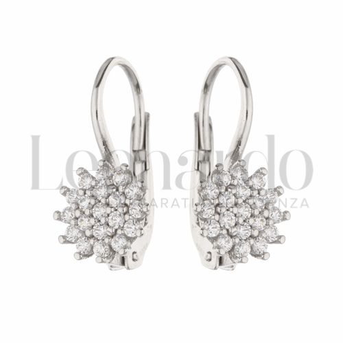 Forma Tondo con Zircone bianco in Oro Bianco da 1,8gr.