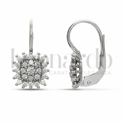 Forma Quadrato con Zircone bianco in Oro Bianco da 2,3gr.