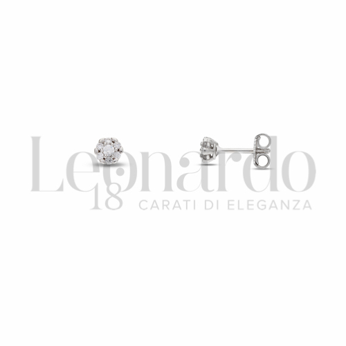 con Zircone bianco in Oro Bianco da 1,3gr.